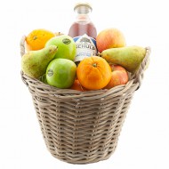 Fruitmand vol met plukfruit en sap bezorgen in Rumpt