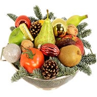 Kerst Fruitmand opgemaakt bezorgen in Den-haag